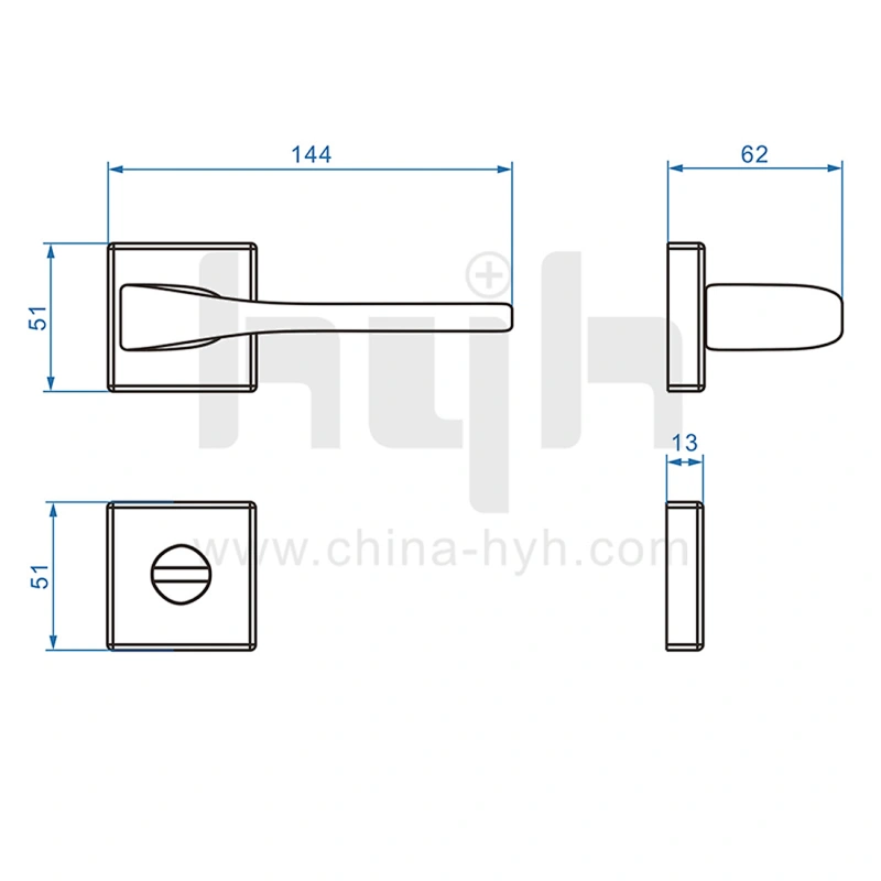 Privacy Door Handle for Bedroom and Bathroom